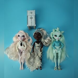 MGA Rainbow High Shadow High 11" Fashion Doll Lot of 3 Incomplete Redressed VG
